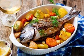 pescado al horno para la dieta mediterranea