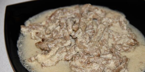 carne de res en crema agria para la dieta dukan